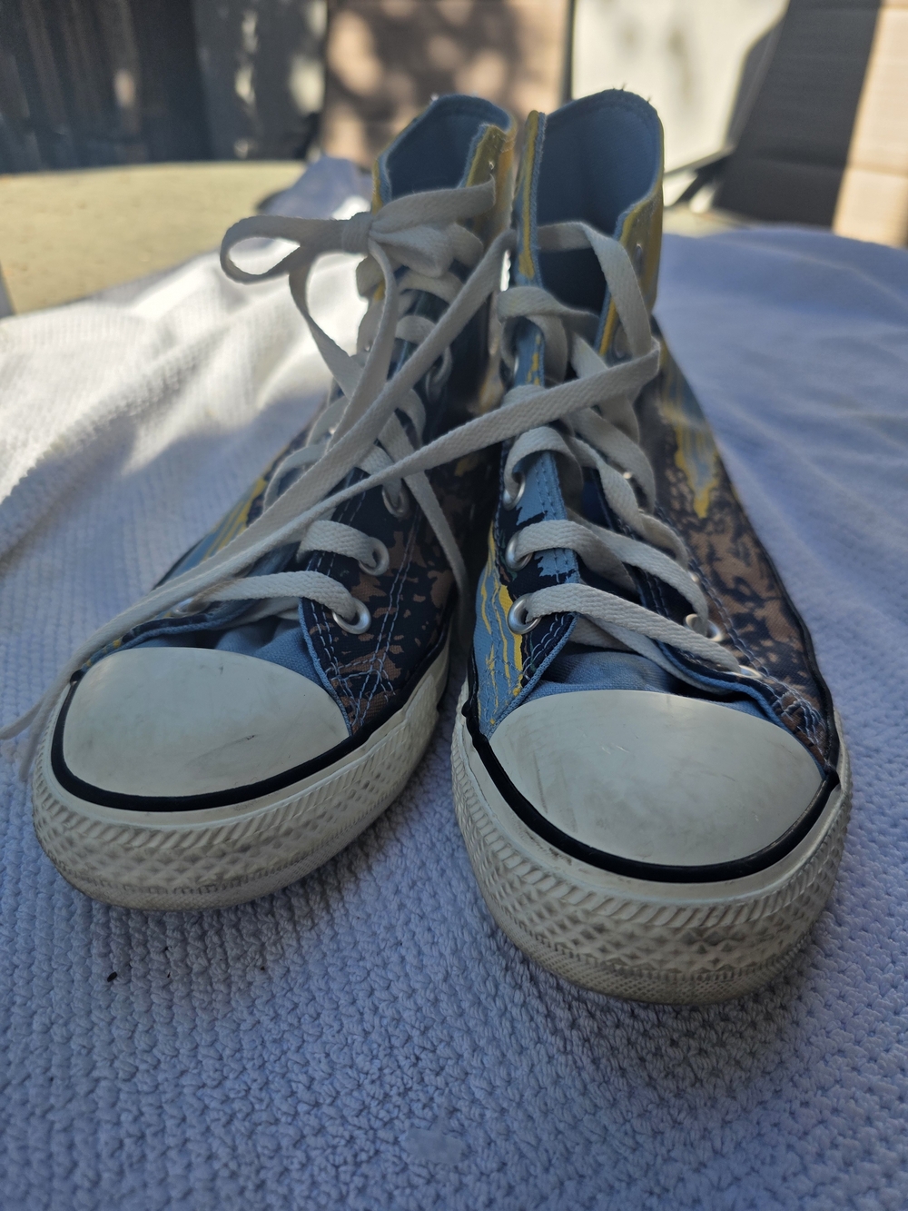 Converse High Top Sneakers with The Great Outdoors Seasalt Blue. - Picture 5 of 9